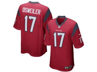Houston Texans 17 Brock Osweiler Football Jersey Red fan Edition