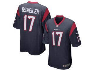 Houston Texans 17 Brock Osweiler Football Jersey Navy Blue fan Edition