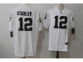 Oakland Raiders 12 Ken Stabler Football Jersey White Fan Edition