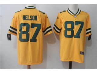 Green Bay Packers 87 Jordy Nelson Football Jersey Legend Yellow