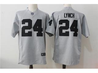 Oakland Raiders 24 Marshawn Lynch Gridiron Gray II Limited Jersey