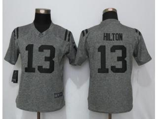 Women Indianapolis Colts 13 T. Y. Hilton Stitched Gridiron Gray Limited Jersey