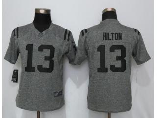 Women Indianapolis Colts 13 T. Y. Hilton Stitched Gridiron Gray Limited Jersey