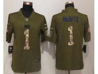 Indianapolis Colts 1 Pat McAfee Green Salute To Service Limited Jersey