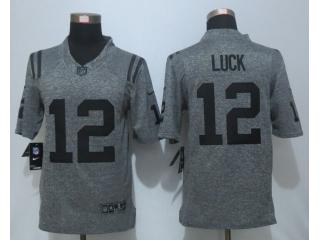 Indianapolis Colts 12 Andrew Luck Stitched Gridiron Gray Limited Jersey