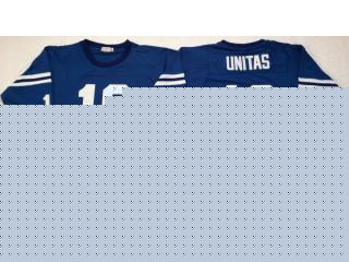 Indianapolis Colts 19 Johnny Unitas Football Jersey Blue Retro