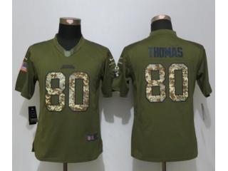 Women Jacksonville Jaguars 80 Julius Thomas Green Salute To Service Limited Jersey