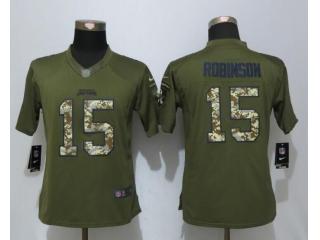 Women Jacksonville Jaguars 15 Allen Robinson Green Salute To Service Limited Jersey