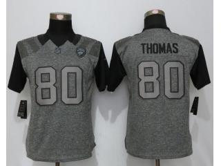 Women Jacksonville Jaguars 80 Julius Thomas Stitched Gridiron Gray Limited Jersey