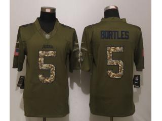 Jacksonville Jaguars 5 Blake Bortles Green Salute To Service Limited Jersey