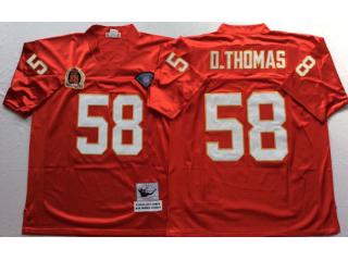 Kansas City Chiefs 58 Derrick Thomas Football Jersey Red Retro