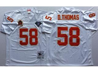 Kansas City Chiefs 58 Derrick Thomas Football Jersey White Retro