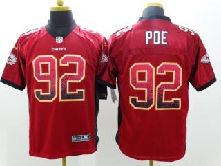 Kansas City Chiefs 92 Dontari Poe Drift Fashion Red Elite Jersey
