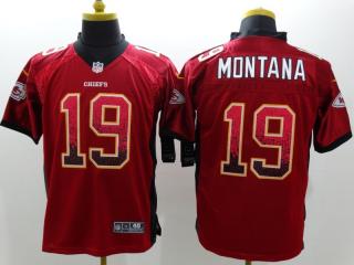 Kansas City Chiefs 19 Joe Montana Drift Fashion Red Elite Jersey