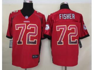 Kansas City Chiefs 72 Eric Fisher Drift Fashion Red Elite Jersey