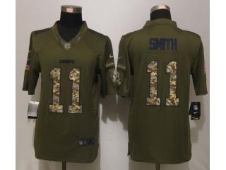 Kansas City Chiefs 11 Alex Smith Green Salute To Service Limited Jersey