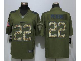 Kansas City Chiefs 22 Marcus Peters Green Salute To Service Limited Jersey