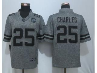 Kansas City Chiefs 25 Jamaal Charles Stitched Gridiron Gray Limited Jersey