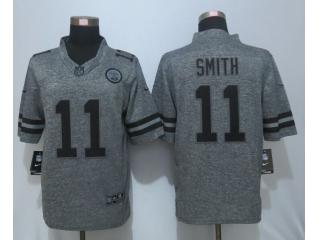 Kansas City Chiefs 11 Alex Smith Stitched Gridiron Gray Limited Jersey