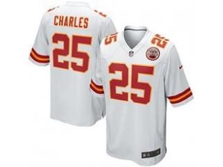 Kansas City Chiefs 25 Jamaal Charles Football Jersey White Fan edition