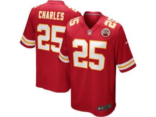 Kansas City Chiefs 25 Jamaal Charles Football Jersey Red Fan edition