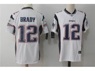 New England Patriots 12 Tom Brady Football Jersey Legend White
