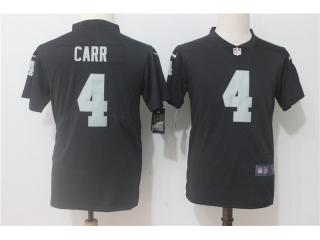 Youth Oakland Raiders 4 Derek Carr Football Jersey Legend Black