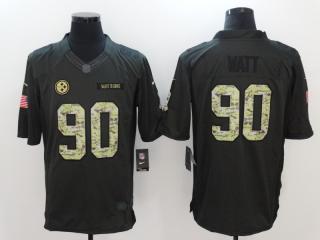 Pittsburgh Steelers 90 T.J. Watt Anthracite Salute To Service Limited Jersey