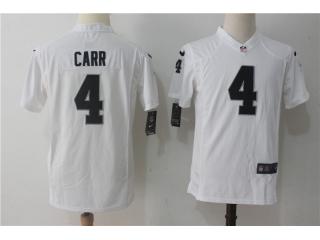 Youth Oakland Raiders 4 Derek Carr Football Jersey White