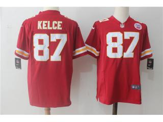 Kansas City Chiefs 87 Travis Kelce Football Jersey Red Fan edition