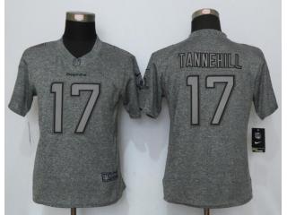 Women Miami Dolphins 17 Ryan Tannehill Stitched Gridiron Gray Limited Jersey