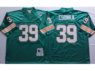 Miami Dolphins 39 Larry Csonka Football Jersey Green Retro