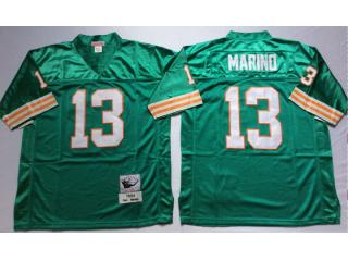 Miami Dolphins 13 Dan Marino Football Jersey Green Retro