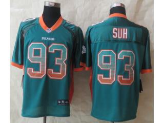 Miami Dolphins 93 Ndamukong Suh Drift Fashion Green Elite Jersey