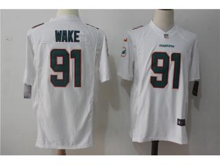 Miami Dolphins 91 Cameron Wake Football Jersey White fan Edition