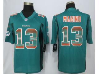 Miami Dolphins 13 Dan Marino Green Strobe Limited Jersey
