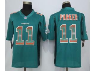 Miami Dolphins 11 DeVante Parker Green Strobe Limited Jersey