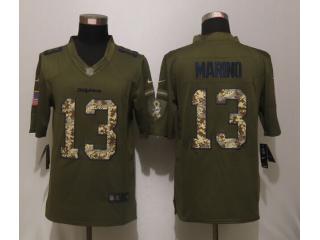 Miami Dolphins 13 Dan Marino Green Salute To Service Limited Jersey