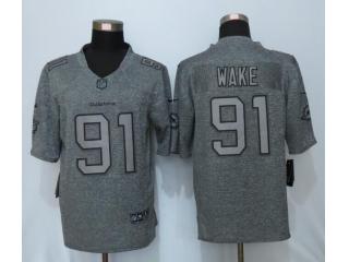 Miami Dolphins 91 Cameron Wake Stitched Gridiron Gray Limited Jersey