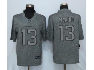 Miami Dolphins 13 Dan Marino Stitched Gridiron Gray Limited Jersey