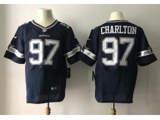 Dallas Cowboys 97 Taco Charlton Football Jersey Blue elite