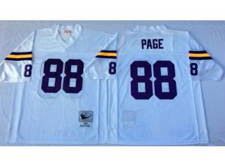 Minnesota Vikings 88 Alan Page Football Jersey White Retro