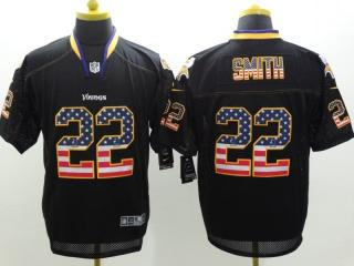 Minnesota Vikings 22 Harrison Smith USA Flag Fashion Black Elite Jersey