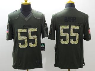 Minnesota Vikings 55 Anthony Barr Green Salute To Service Limited Jersey