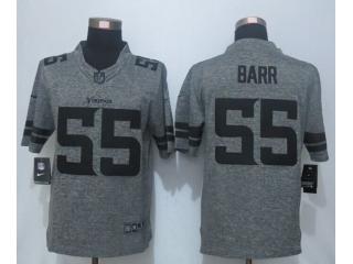 Minnesota Vikings 55 Anthony Barr Stitched Gridiron Gray Limited Jersey
