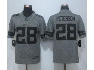 Minnesota Vikings 28 Adrian Peterson Stitched Gridiron Gray Limited Jersey