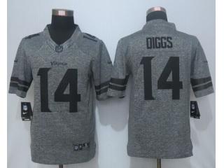 Minnesota Vikings 14 Stefon Diggs Stitched Gridiron Gray Limited Jersey