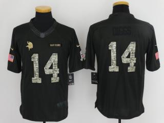 Minnesota Vikings 14 Stefon Diggs Anthracite Salute To Service Limited Jersey
