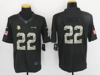 Minnesota Vikings 22 Harrison Smith Anthracite Salute To Service Limited Jersey