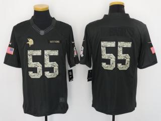 Minnesota Vikings 55 Anthony Barr Anthracite Salute To Service Limited Jersey